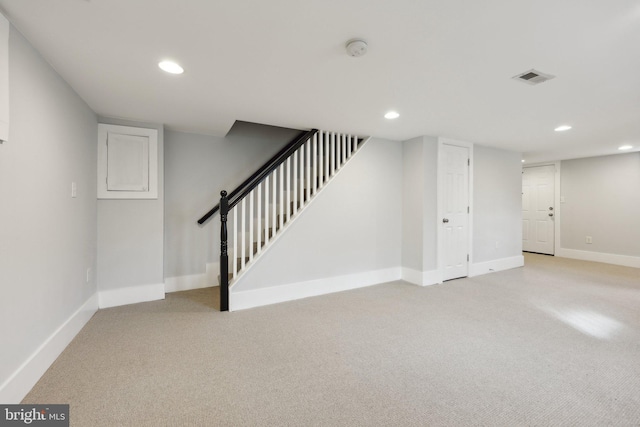 2026 Savannah Pl SE, Washington, DC 20020 - finished basement featuring light carpet, visible vents, and recessed lighting