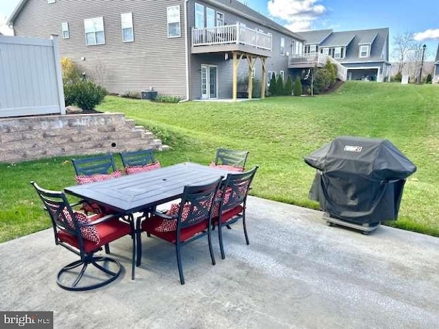 1605 Quincey Dr, Mechanicsburg, PA 17050 - view of patio featuring grilling area and outdoor dining area