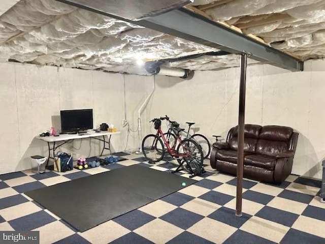 1605 Quincey Dr, Mechanicsburg, PA 17050 - unfinished basement with tile patterned floors