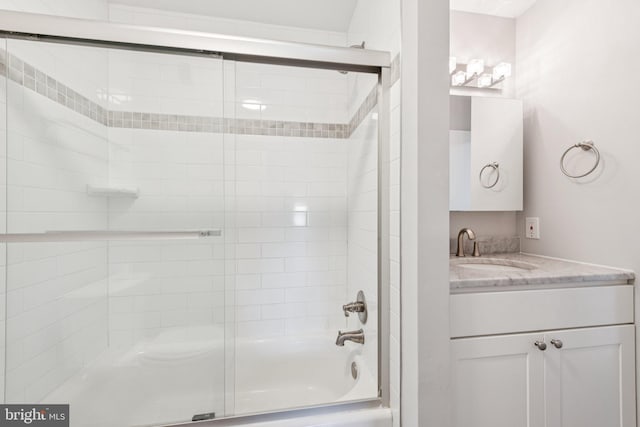 809 Floral Pl NW, Washington, DC 20012 - full bath with bath / shower combo with glass door and vanity