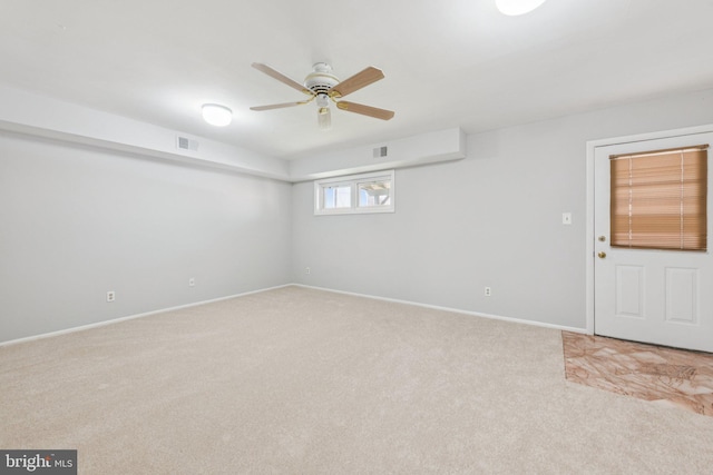 809 Floral Pl NW, Washington, DC 20012 - empty room featuring light colored carpet and ceiling fan