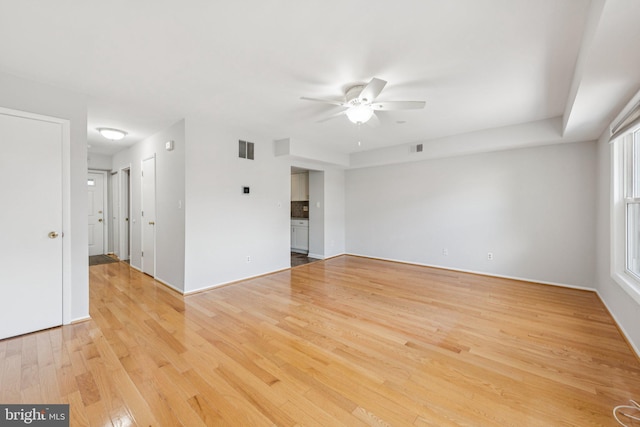 809 Floral Pl NW, Washington, DC 20012 - spare room with ceiling fan and light wood-type flooring