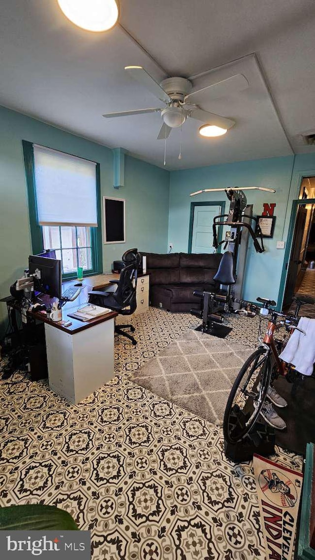 124 W Church St, Frederick, MD 21701 - carpeted office space featuring ceiling fan