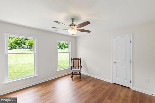 442 Frog Hollow Rd, Winchester, VA 22603 - unfurnished room with wood finished floors, ceiling fan, and baseboards