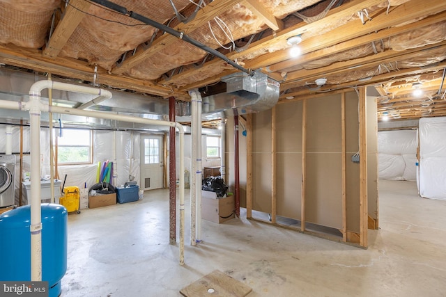 442 Frog Hollow Rd, Winchester, VA 22603 - basement with a water pressure tank and washer / clothes dryer