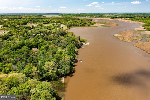 200 Hoffman Ln, Chestertown, MD 21620 - drone / aerial view with a water view and a wooded view