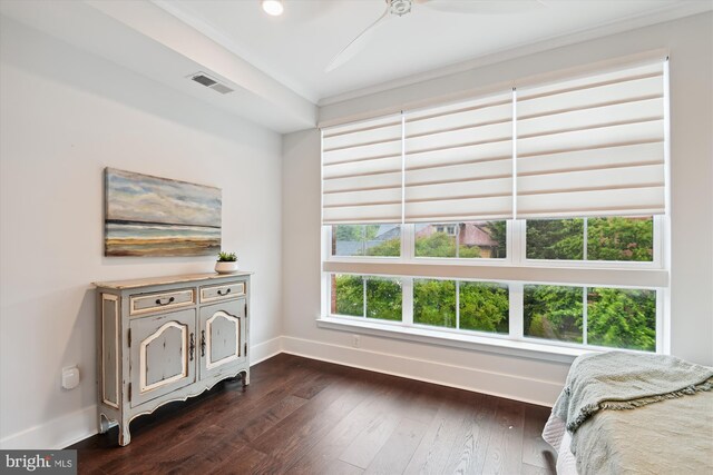 141 W St Unit 304, Annapolis, MD 21401 - bedroom with dark wood-type flooring, baseboards, and recessed lighting