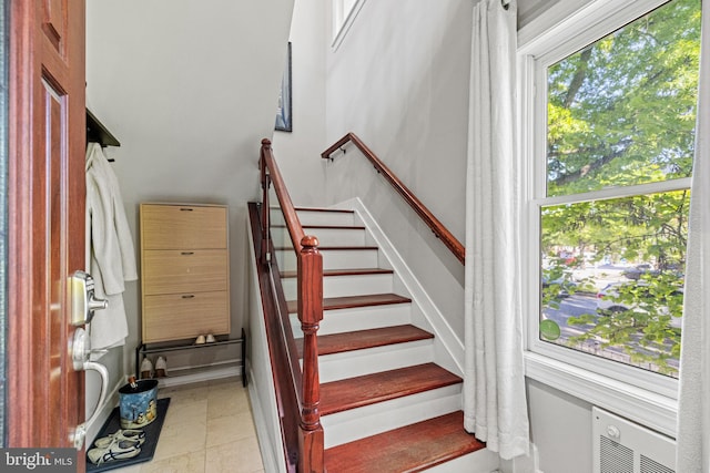 view of stairway