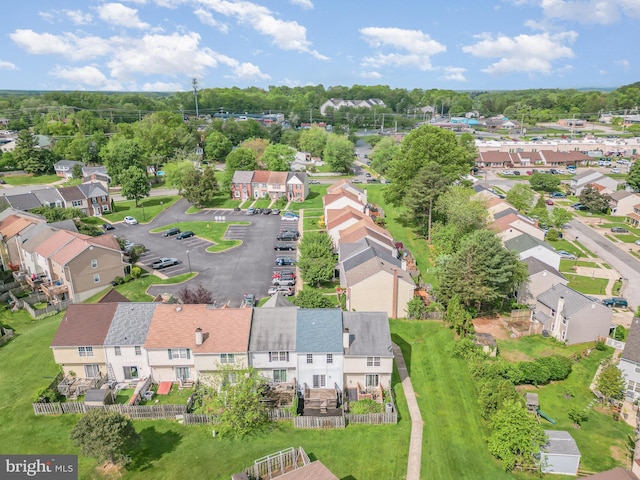 aerial view of property's location featuring nearby suburban area