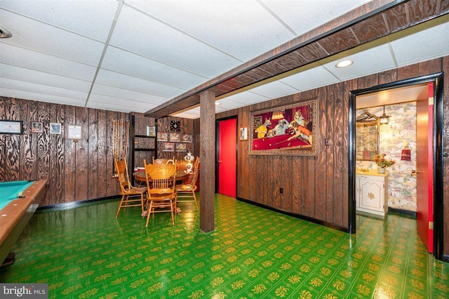 7198 Allegheny Dr, Frederick, MD 21702 - dining room featuring baseboards and wood walls