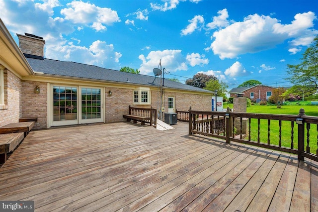 7198 Allegheny Dr, Frederick, MD 21702 - wooden terrace with a lawn
