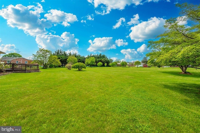 7198 Allegheny Dr, Frederick, MD 21702 - view of yard with a wooden deck