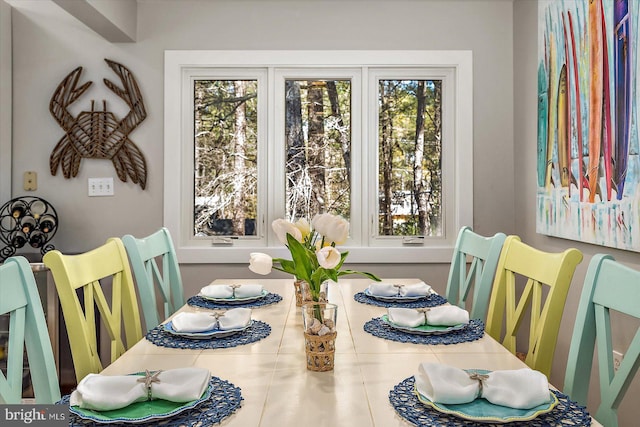 view of dining space