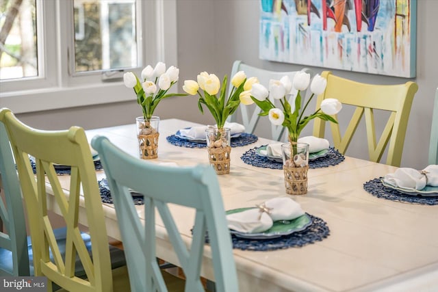 view of dining space