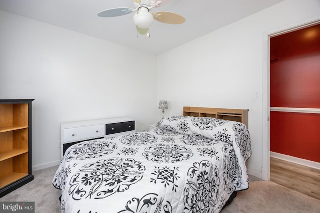 1036 S Schumaker Dr, Salisbury, MD 21804 - bedroom with baseboards, carpet, and ceiling fan