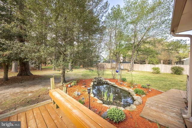 1036 S Schumaker Dr, Salisbury, MD 21804 - view of yard featuring a wooden deck and fence
