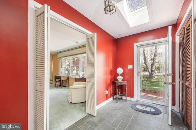 1036 S Schumaker Dr, Salisbury, MD 21804 - foyer with a skylight and baseboards
