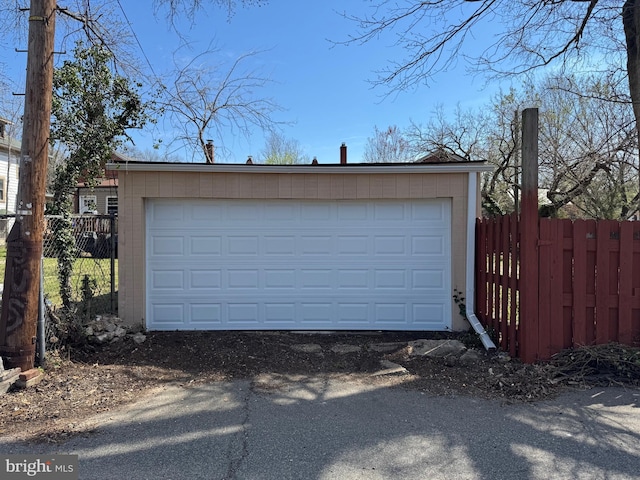 5608 1st St NE, Washington, DC 20011 - detached garage featuring fence
