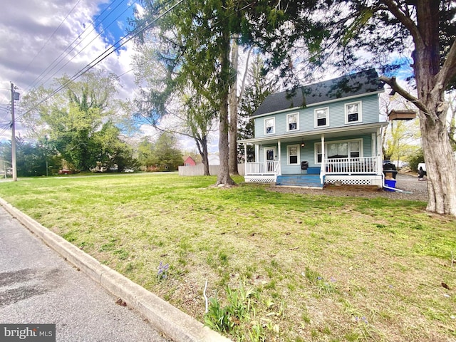 200 E Pacific Ave, Minotola, NJ 08341 - view of front of house with covered porch and a front yard