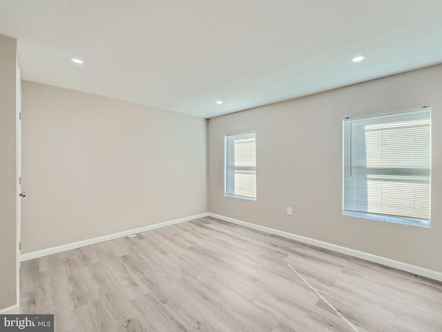 1324 W Pratt St, Baltimore, MD 21223 - empty room featuring recessed lighting and light wood-type flooring