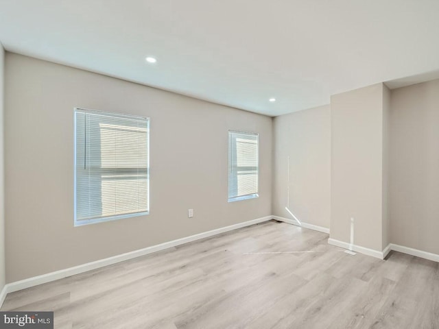 1324 W Pratt St, Baltimore, MD 21223 - spare room featuring light wood finished floors and recessed lighting