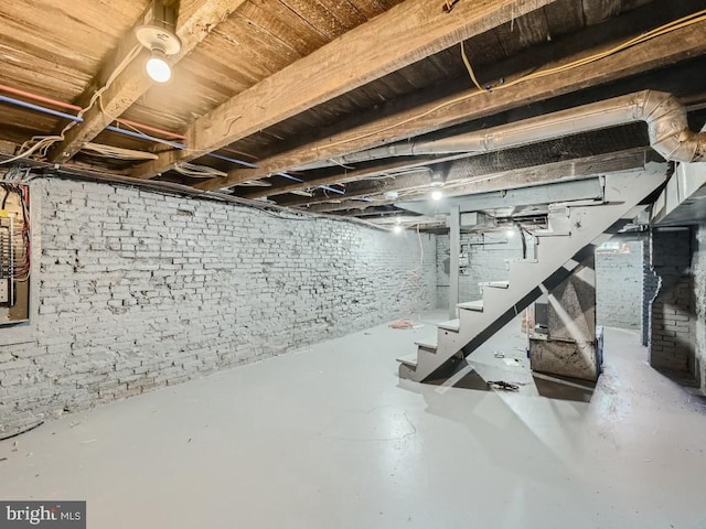 1324 W Pratt St, Baltimore, MD 21223 - unfinished basement featuring stairway