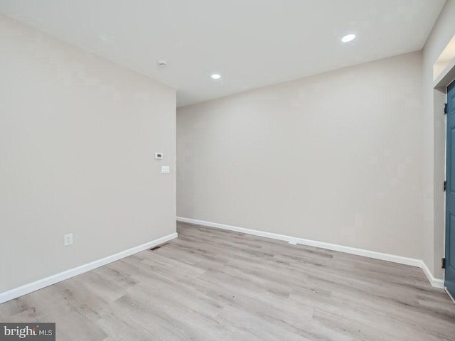 1324 W Pratt St, Baltimore, MD 21223 - spare room featuring light wood-style floors and recessed lighting