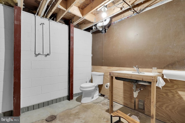 13 Ash Dr, Knoxville, MD 21758 - bathroom featuring concrete floors and toilet