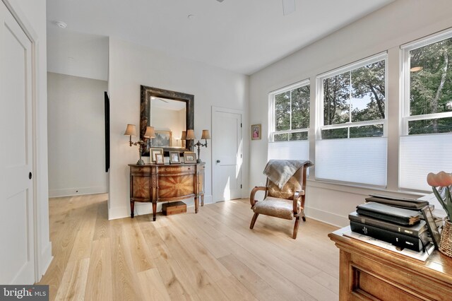 938A Benning Rd, Galesville, MD 20765 - sitting room featuring baseboards and light wood-type flooring
