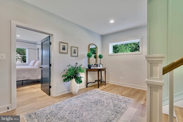 938A Benning Rd, Galesville, MD 20765 - hall featuring recessed lighting, light wood-style floors, and baseboards
