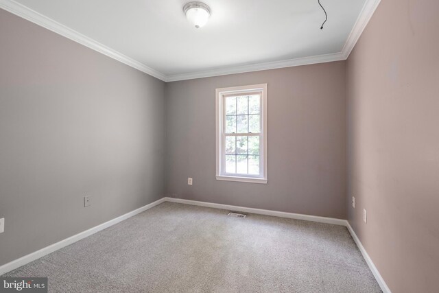 3580 Diamond Point Mews, Dumfries, VA 22026 - carpeted empty room featuring baseboards, crown molding, and visible vents
