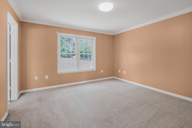 3580 Diamond Point Mews, Dumfries, VA 22026 - unfurnished room with baseboards, visible vents, carpet floors, and ornamental molding