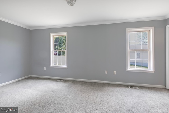 3580 Diamond Point Mews, Dumfries, VA 22026 - empty room featuring baseboards, crown molding, and carpet