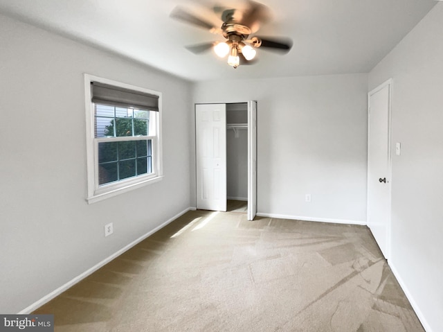 4987 Dequincey Dr, Fairfax, VA 22032 - unfurnished bedroom with a closet, baseboards, a ceiling fan, and carpet floors