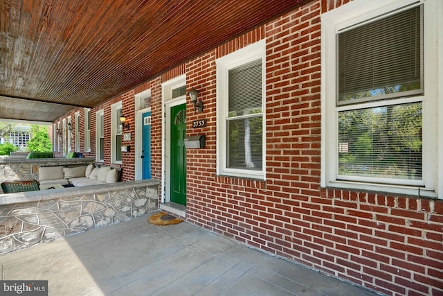 view of patio / terrace with a porch