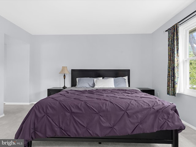 bedroom featuring baseboards and carpet flooring