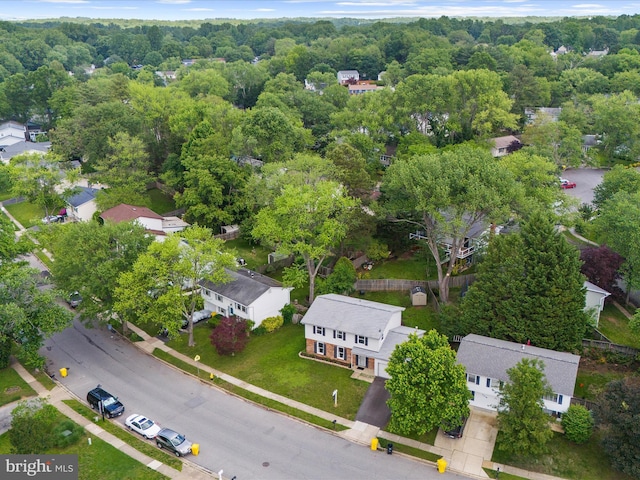 aerial perspective of suburban area