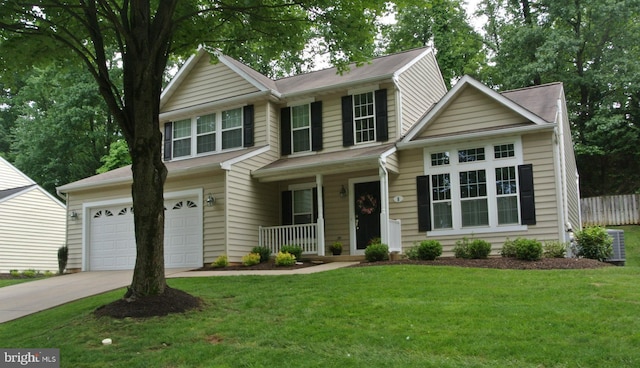 8 Farnham Way, Lutherville Timonium, MD 21093 - view of front of house featuring a porch, driveway, and an attached garage