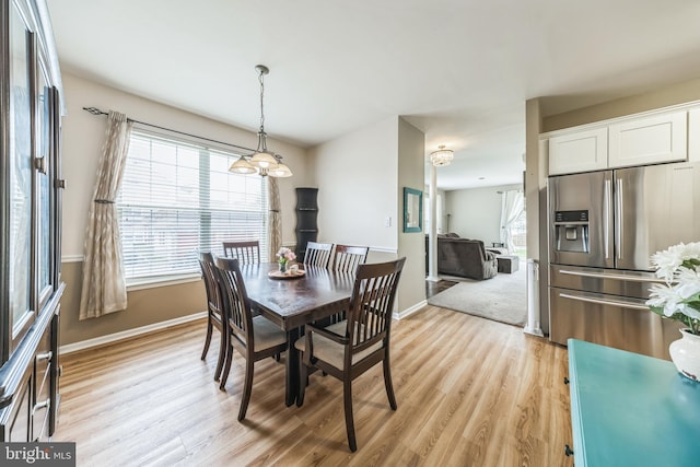 751 Chanticleer, Cherry Hill, NJ 08003 - dining room featuring a chandelier, light wood-type flooring, and baseboards