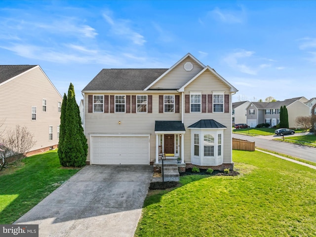 200 Rubens Cir, Martinsburg, WV 25403 - traditional-style house with a shingled roof, a garage, concrete driveway, and a front lawn