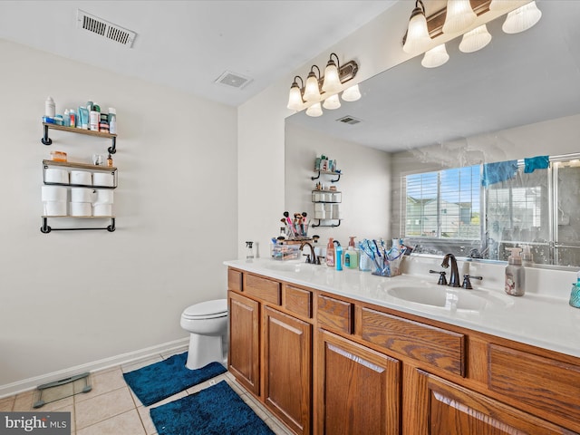 200 Rubens Cir, Martinsburg, WV 25403 - full bath with double vanity, a sink, tile patterned flooring, and visible vents