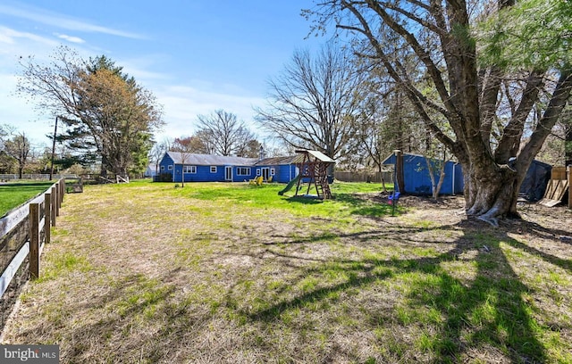 213 Stump Rd, North Wales, PA 19454 - view of yard with a playground and fence
