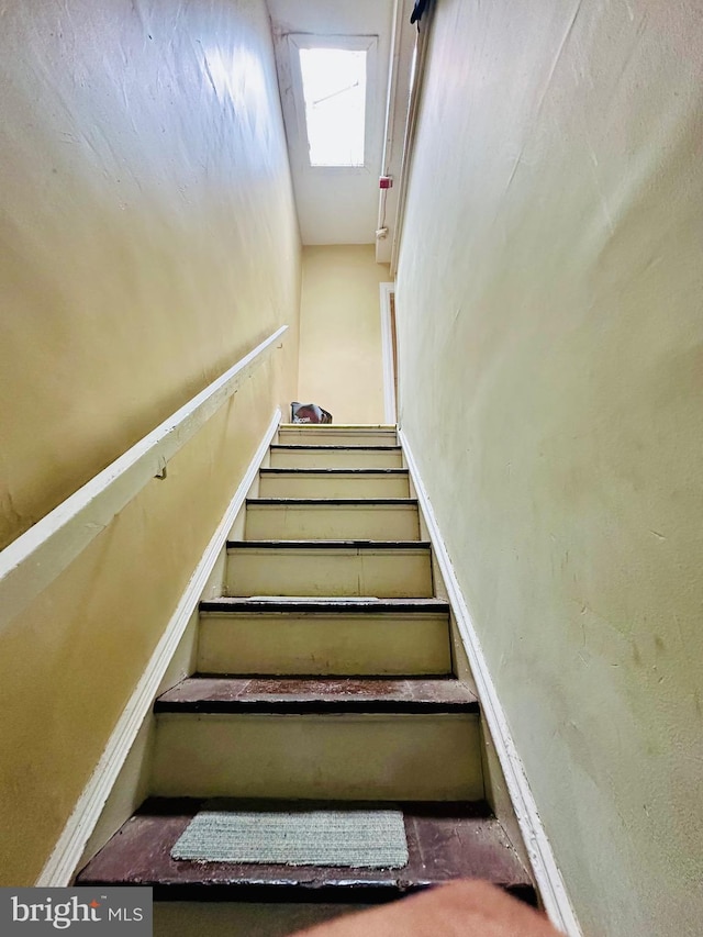 view of stairway