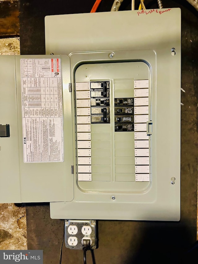 utility room with electric panel