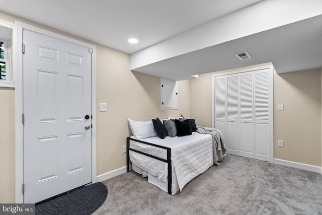 4033 Woodhaven Ave, Baltimore, MD 21216 - carpeted bedroom with baseboards and a closet
