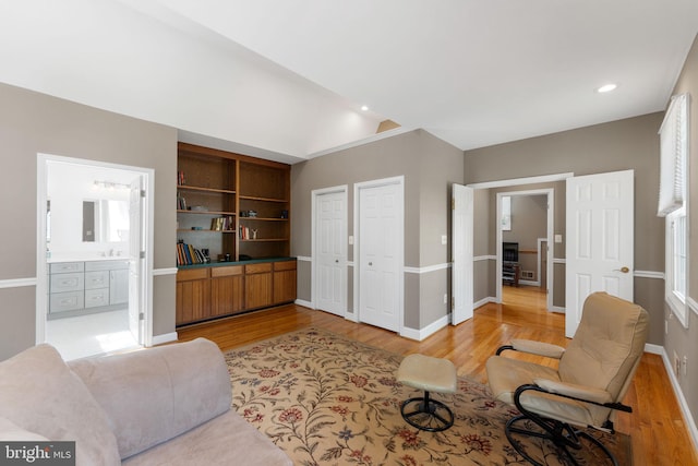 1823 Westmoreland St, Mclean, VA 22101 - living room featuring light wood finished floors, baseboards, and recessed lighting