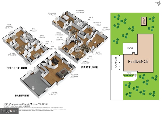 1823 Westmoreland St, Mclean, VA 22101 - floor plan / room layout