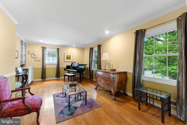 1823 Westmoreland St, Mclean, VA 22101 - home office with wood finished floors, crown molding, recessed lighting, and baseboards