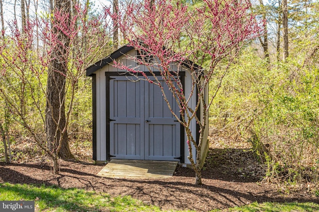 view of shed