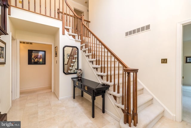 stairs with baseboards